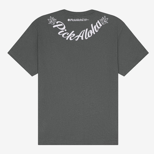 Charcoal and light lavender heavyweight tee