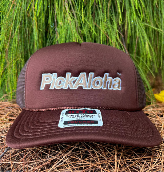 PickAloha 5 Panel Low Profile Mesh Back Trucker Hat