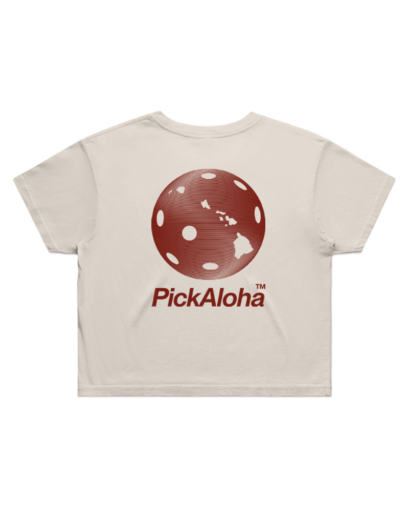 Cream & Red Dirt Crop Tee (Lightweight blend)