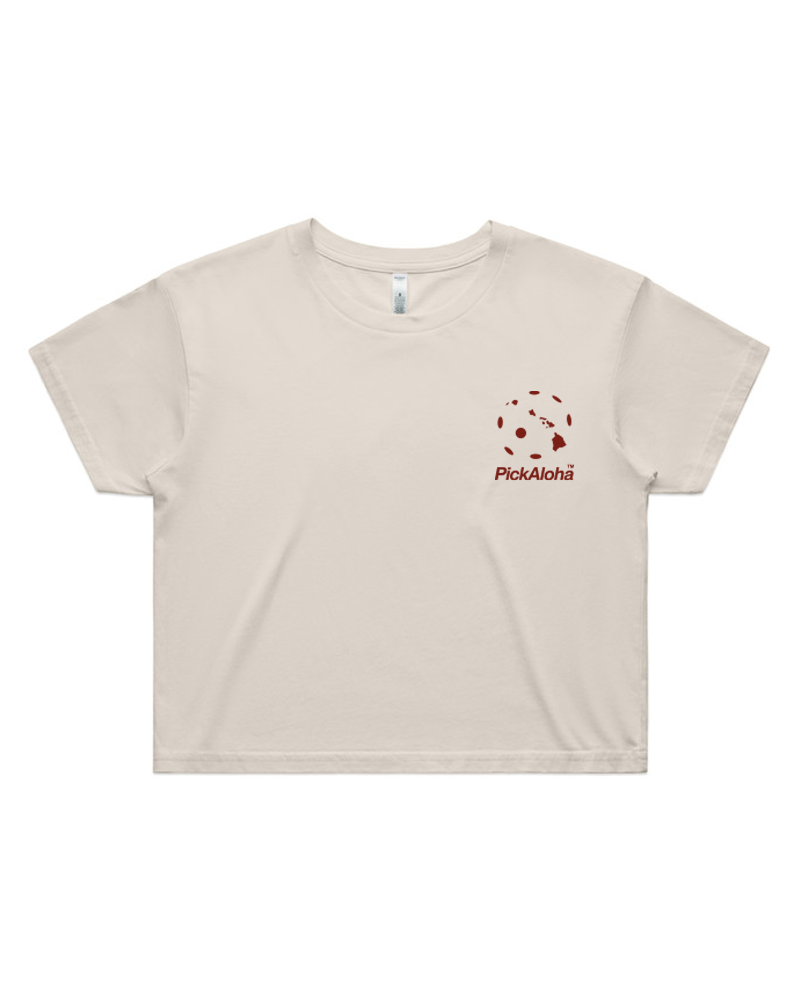 Cream & Red Dirt Crop Tee (Lightweight blend)